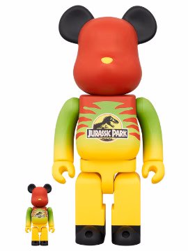 BEARBRICK 100% 400% JURASSIC PARK