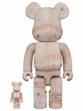 BEARBRICK 100% 400% LEONARDO DA VINCI VITRUVIAN MAN
