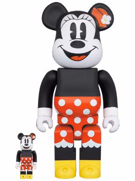 BEARBRICK 100% 400% MINNIE MOUSE