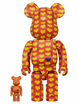 (PREORDER) Bearbrick 400% Amplifier Yellow Heart Reverse - immagine 2