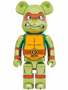 BEARBRICK 1000% TMNT RAPHAEL CHROME