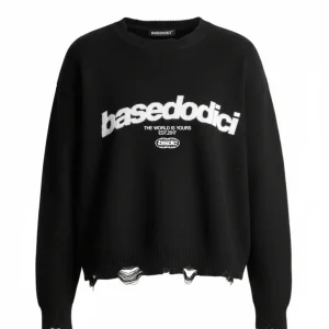 Basedodici Knit Black Front logo