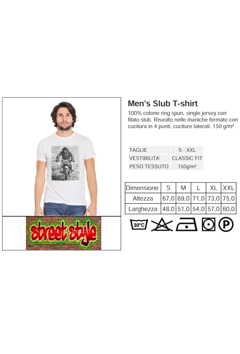 Monkey Dream Moto - T-shirt Uomo Urban 100% Cotone - immagine 9