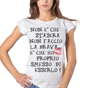 T-shirt Donna 'Ho Smesso di Esserla' – Cotone 100% Bio