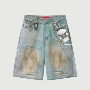 Acupunture Ocean Front Shorts Denim Blue