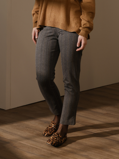 GIACCA MODULAR IN GRIGIO SCURO CON RIGA SOTTILE, TG 44-52 - immagine 6