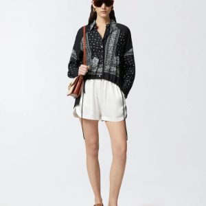 PINKO Camicia asimmetrica stampa bandana