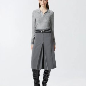 PINKO Gonna sartoriale midi con piega