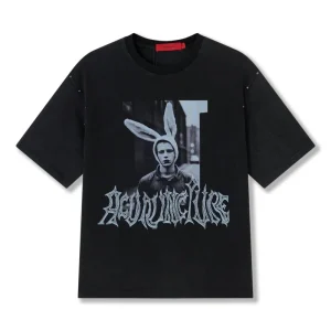 Acupuncture Rabbit Tshirt Black