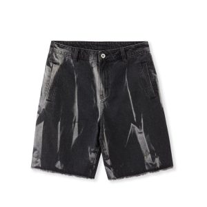 Acupuncture Shades Denim Shorts Dark Blue