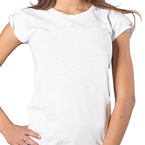 Personalizza N°4 T-shirt Slub M01 BS Fiammato Donna