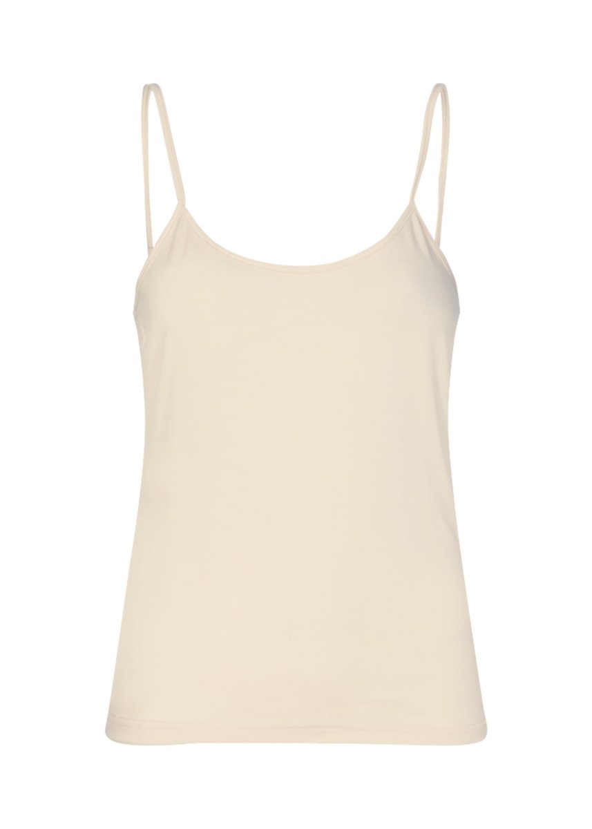 Top canotta cotone organico nero e burro - immagine 7