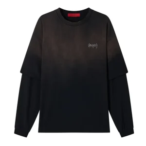 Acupuncture Tiedye LS tshirt Black