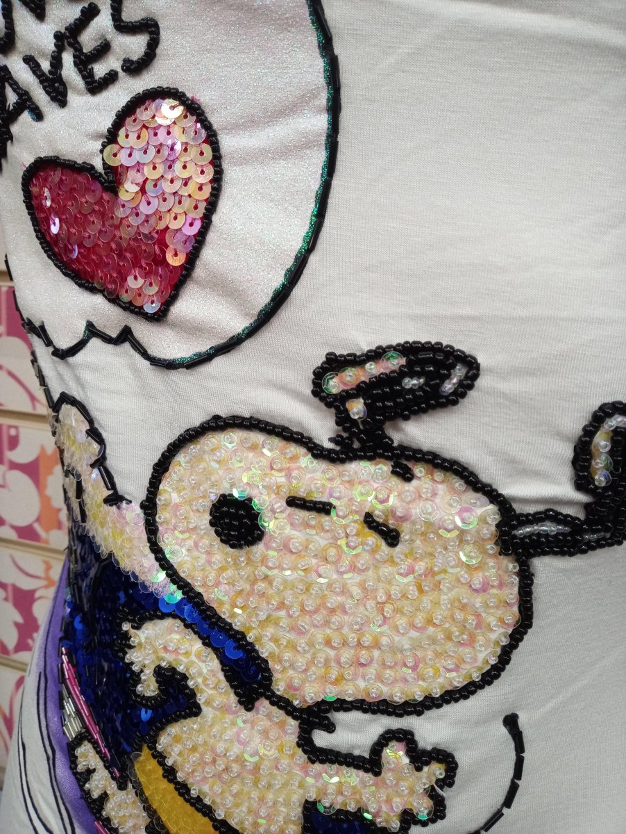 TS582TSW SNOOPY PAILETTES - TOONS T-SHIRT DONNA - immagine 3