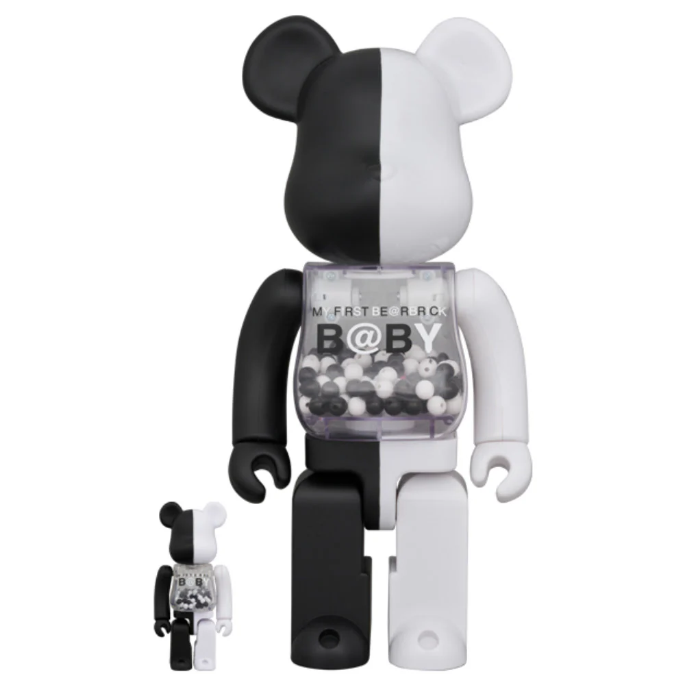 (PREORDER) MY FIRST BEARBRICK BABY 100% 400% BLACK WHITE - immagine 2