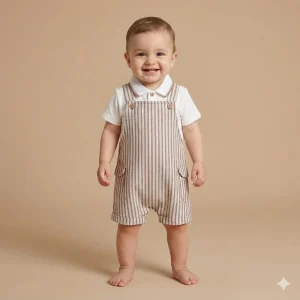 completo polo e salopette bambino