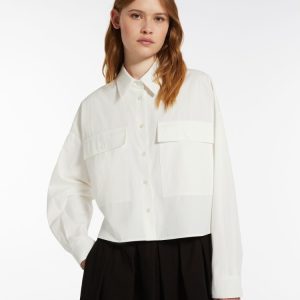 WEEKEND MAX MARA Camicia crop in popeline