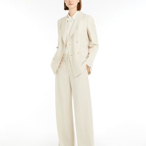 WEEKEND MAXMARA Blazer doppiopetto in tela di lana stretch