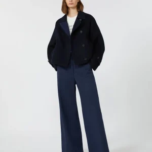 WEEKEND MAXMARA Cappotto crop in drap di lana