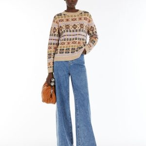WEEKEND MAXMARA Maglia in alpaca e lana jacquard