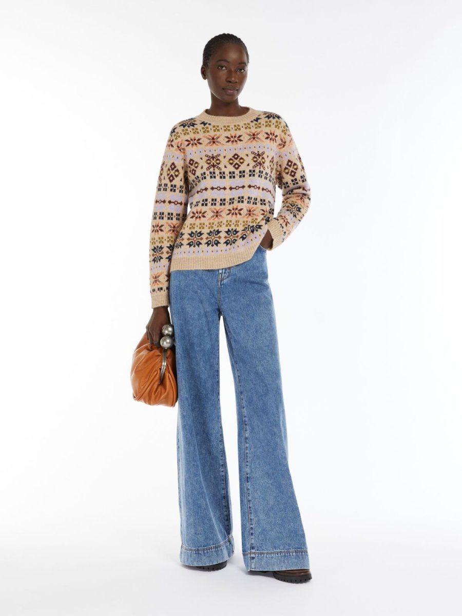 WEEKEND MAXMARA Maglia in alpaca e lana jacquard