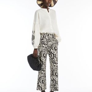 WEEKEND MAXMARA Pantalone in stuoia stampata