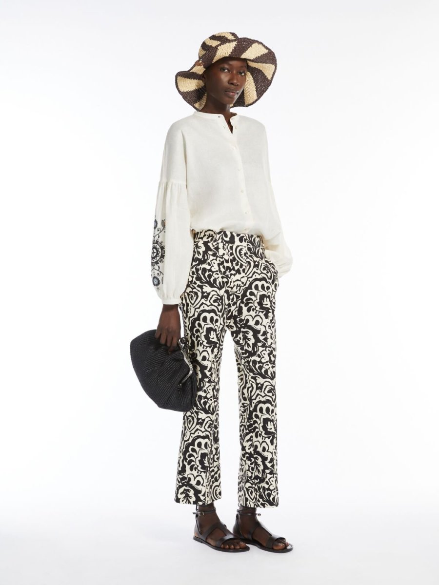WEEKEND MAXMARA Pantalone in stuoia stampata