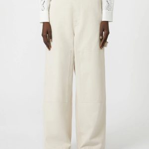 WEEKEND MAXMARA Pantalone workwear in drill di cotone