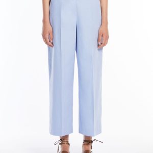 WEEKEND MAXMARA Pantalone in tela di cotone e lino