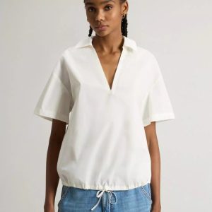 WOOLRICH Blusa in popeline di puro cotone