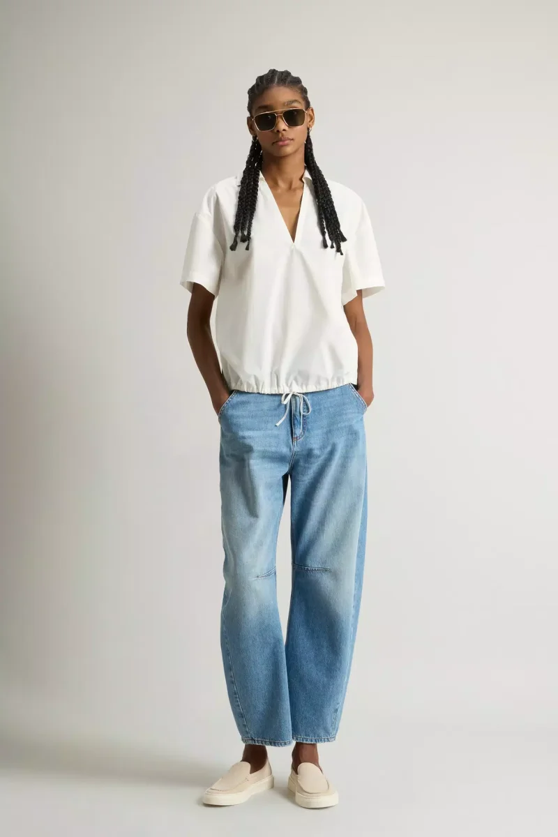 WOOLRICH Blusa in popeline di puro cotone - immagine 4