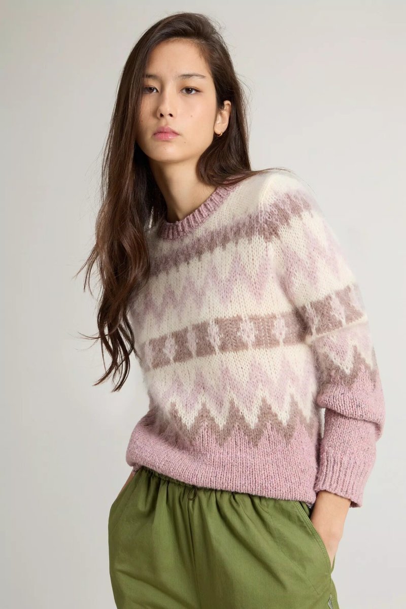 WOOLRICH Maglione Fair Isle in misto lana